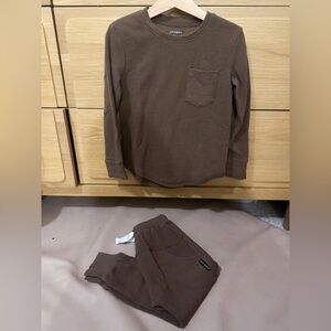 Little Bipsy Waffle Jogger Set - Brown